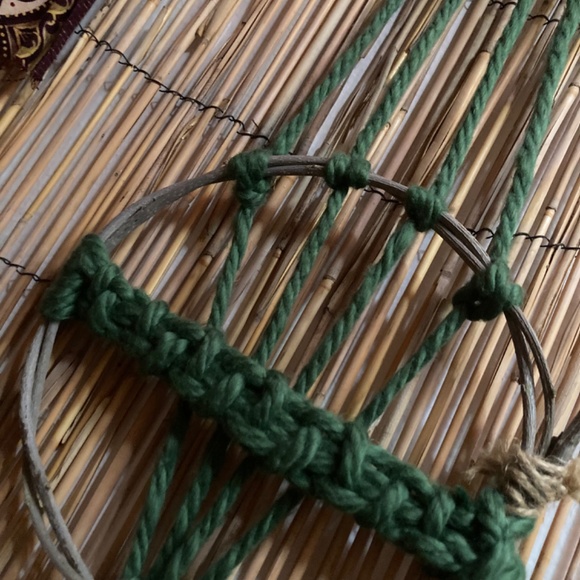 FourWinds Olive branch macrame weaving wall hanging handmade - Picture 3 of 6